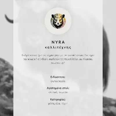 Poszter téli lovas tájkép szelíd színekkel és békés természeti motívummal