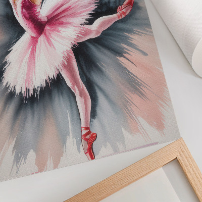 Poszter nyomtatás Rózsaszín balerina dinamikus háttérrel