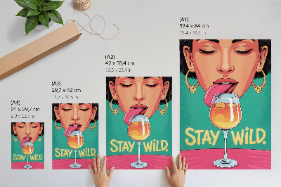 Retro plakát Intenzív színek, pozitív hangulat, pop art, kifejezőerő