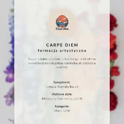 Poszter nyomtatás színes háttér zöld részletekkel és egy teás figura mintával