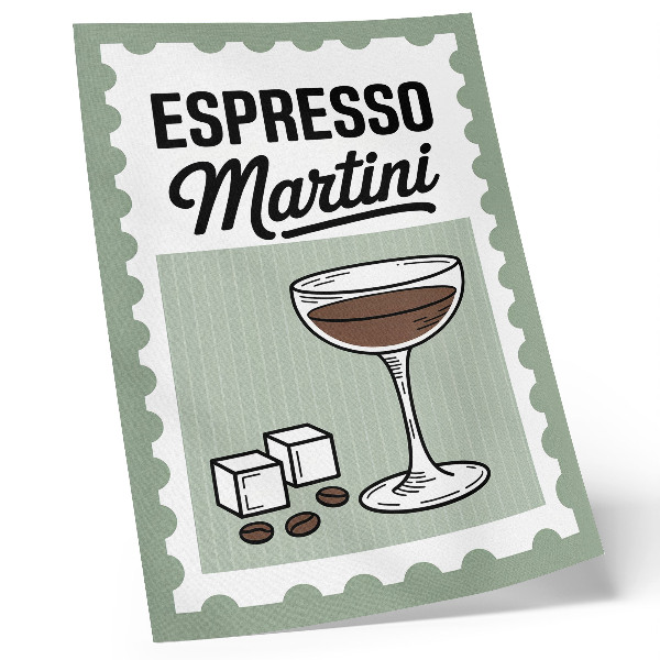 Poszter Espresso martini vintage stílusú grafika