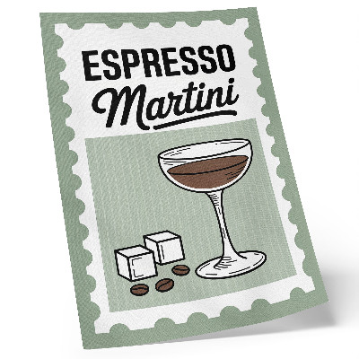 Poszter Espresso martini vintage stílusú grafika