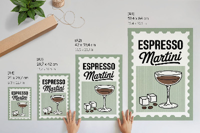 Poszter Espresso martini vintage stílusú grafika