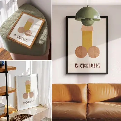 Bauhaus stílusú poszter Dickhaus grafika