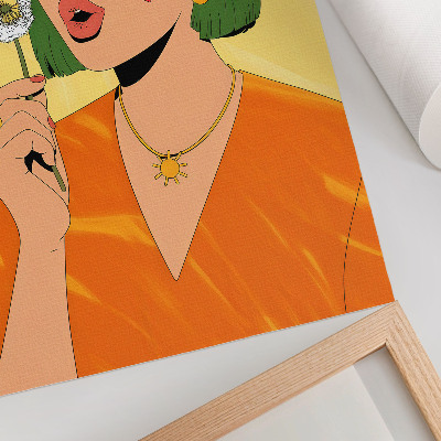 Poszter Pop-art illusztráció zöld hajjal