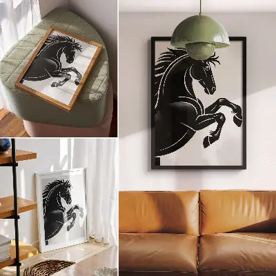 Retro plakát fekete-fehér kontraszt modern dinamizmussal