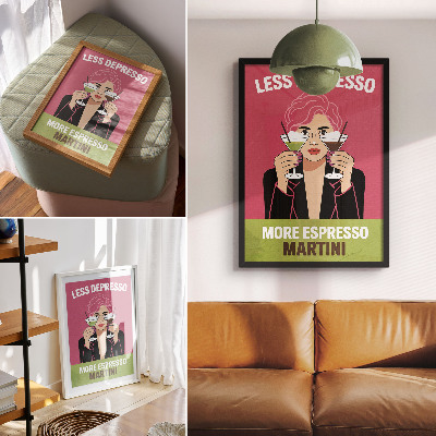 Poszter nyomtatás Kontrasztos színek pop art dinamikus stílusban
