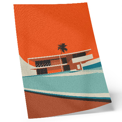 Poszter Villa Orange Sky Minimalista Kompozíció