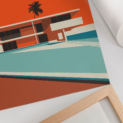 Poszter Villa Orange Sky Minimalista Kompozíció