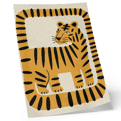Poszter tigris grafikus stílusban, intenzív színekkel