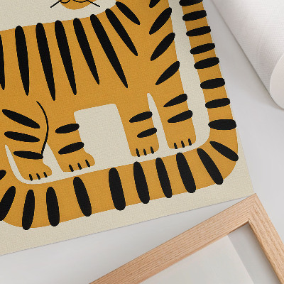 Poszter tigris grafikus stílusban, intenzív színekkel