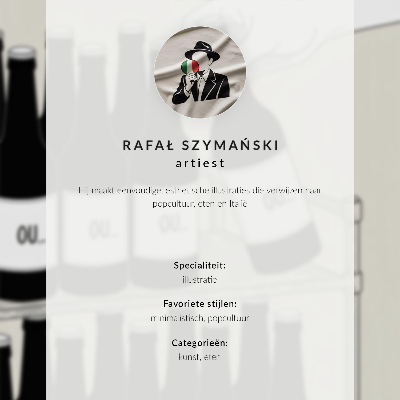 Poszter Fekete-fehér kéz egy üveggel minimalista illusztráció