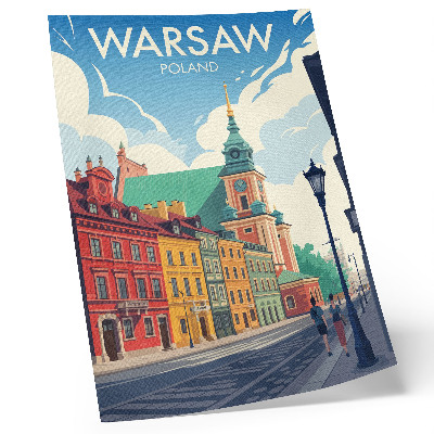 Poszter Színes bérházak kék ég építészet