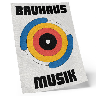Poszter nyomtatás Bauhaus stílus körökben erős színek modernitás