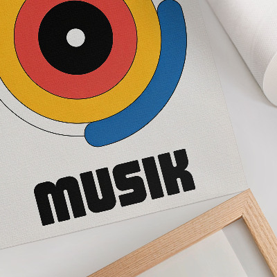 Poszter nyomtatás Bauhaus stílus körökben erős színek modernitás