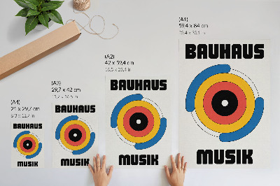 Poszter nyomtatás Bauhaus stílus körökben erős színek modernitás