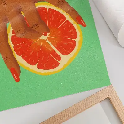 Grapefruit mintás poszter élénk színekkel készült pop-art stílusban