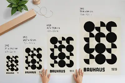 Poszter geometrikus formák harmóniája modern minimalista stílusban