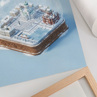 Poszter Miniatűr Helsinki egy hógömbben