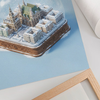 Retro plakát Bécs miniatűr panorámája üveggömbben