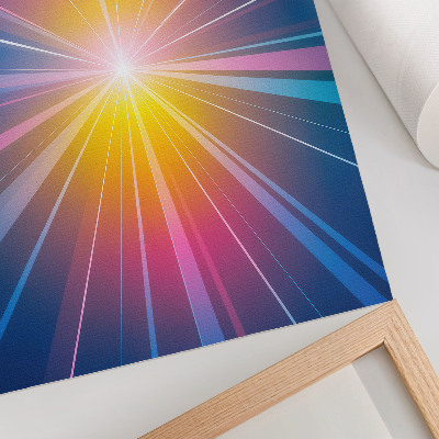 Poszter Energikus színek sugarai fókuszpontban