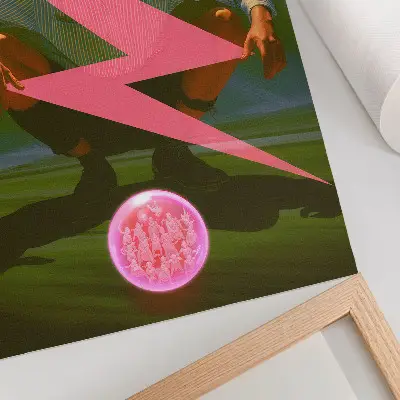 Poszter nyomtatás neon színekkel és egy meglepő figurával