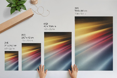 Poszter nyomtatás Színes csíkok sárgától sötétkékig