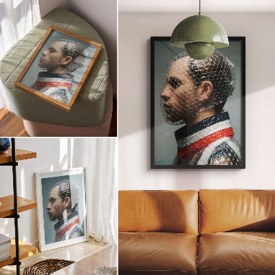 Poszter nyomtatás Modern portré buborékfóliával