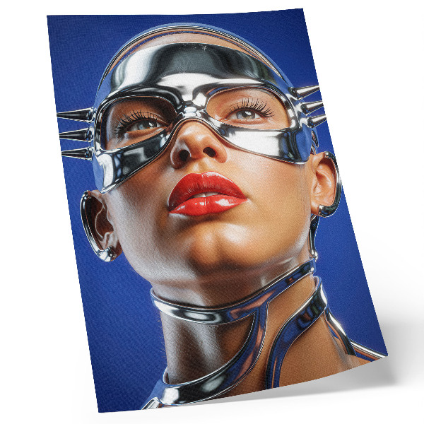 Poszter Futurisztikus figura, intenzív színek, modernitás