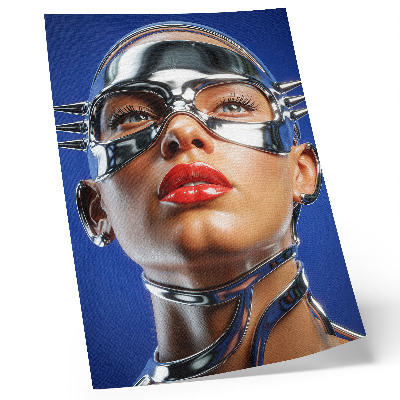 Poszter Futurisztikus figura, intenzív színek, modernitás