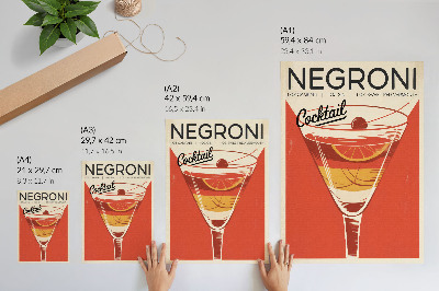 Retro plakát Retro stílusú koktélgrafika elegancia nosztalgia