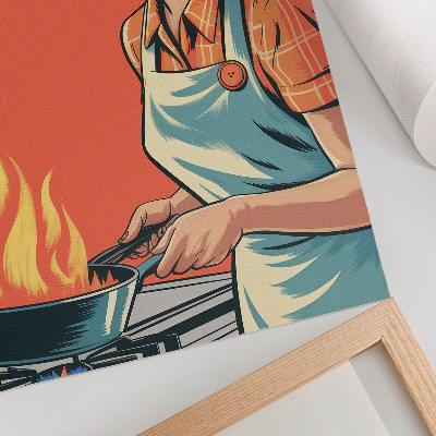 Retro plakát Pop art stílus, színes díszítések, dinamikus kompozíció