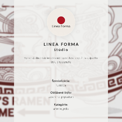 Poszter nyomtatás Fekete macska ramen tál japán retró inspirációk