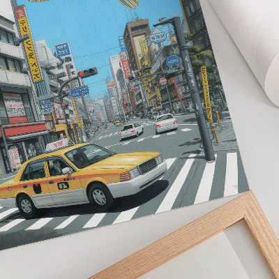 Poszter nyomtatás Városi szürrealizmus hal modern utca