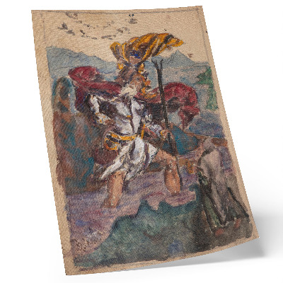 Poszter Dürer nyomán készült tanulmány: Szent Kristóf II., Albrecht Dürer