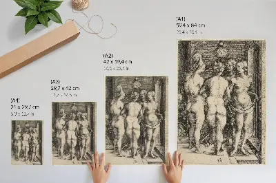Poszter nyomtatás Albrecht Dürer Négy meztelen nő című alkotása