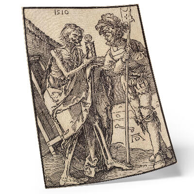 Poszter nyomtatás Halál és Lansquenet (1510), Albrecht Dürer
