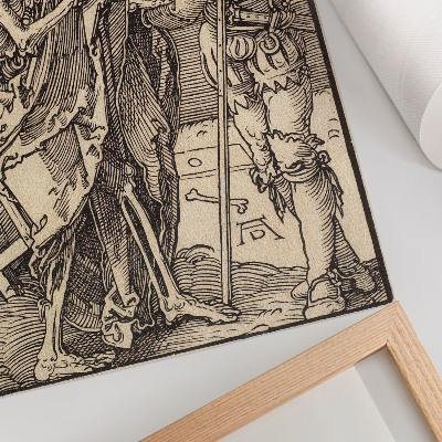 Poszter nyomtatás Halál és Lansquenet (1510), Albrecht Dürer