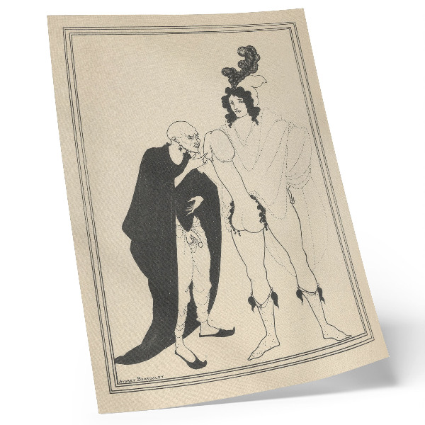 Retro plakát A Herald vizsgálata Arisztophanész Lüszisztratája alapján, Aubrey Beardsley