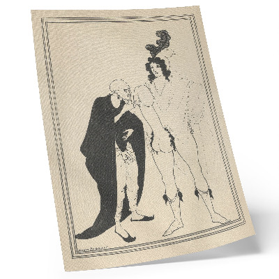 Retro plakát A Herald vizsgálata Arisztophanész Lüszisztratája alapján, Aubrey Beardsley