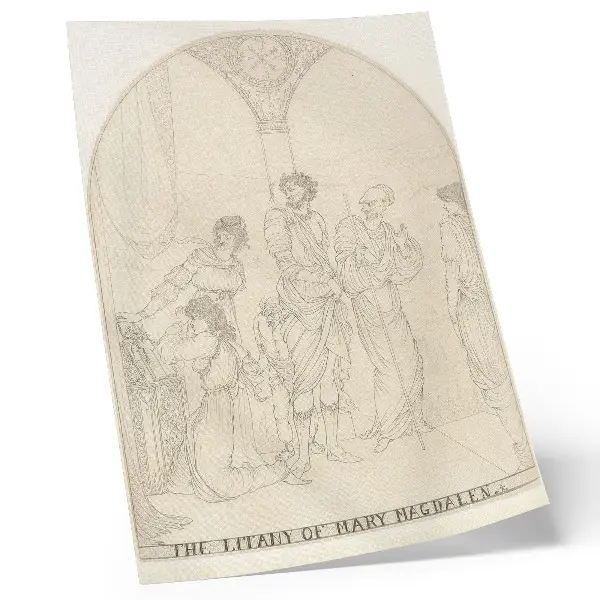 Poszter nyomtatás Aubrey Vincent Beardsley: Mária Magdolna litániája