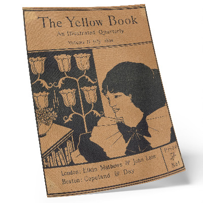Retro plakát A Sárga Könyv borítója, illusztrált negyedéves folyóirat, II. kötet, 1894. július, Aubrey Beardsley