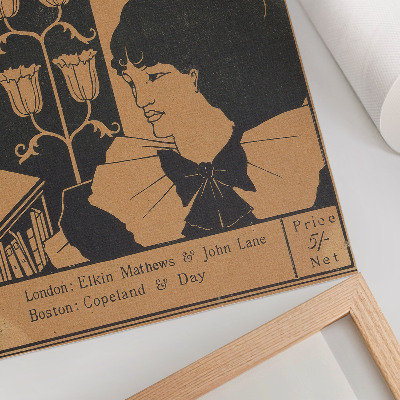 Retro plakát A Sárga Könyv borítója, illusztrált negyedéves folyóirat, II. kötet, 1894. július, Aubrey Beardsley