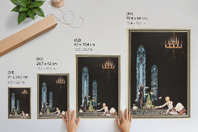 Poszter nyomtatás Kay Nielsen illusztrációja Aubrey Beardsley 