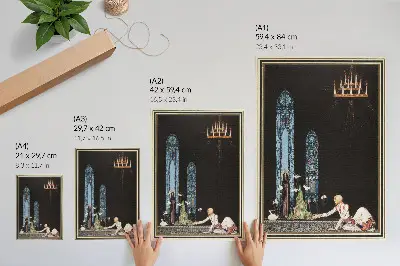 Poszter nyomtatás Kay Nielsen illusztrációja az Aubrey Beardsley által jegyzett Napkeletre és Holdnyugatra című könyvhöz