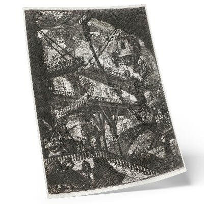 Poszter Felvonóhíd, VII. lemez a Carceri d'Invenzione ciklusból, Giovanni Battista Piranesi