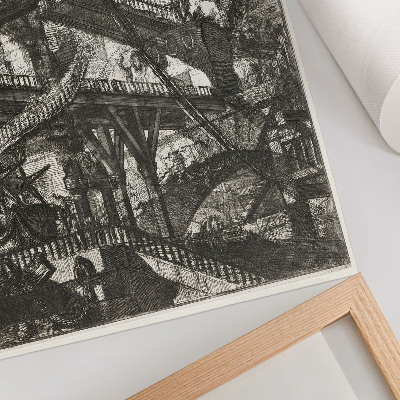 Poszter Felvonóhíd, VII. lemez a Carceri d'Invenzione ciklusból, Giovanni Battista Piranesi