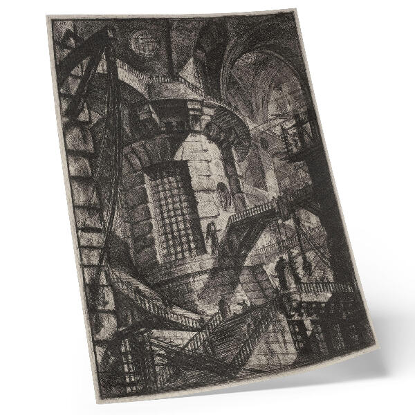Retro plakát A kerek torony (1780-as évek) – Giovanni Battista Piranesi