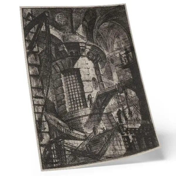 Retro plakát Giovanni Battista Piranesi: A kerek torony (1780-as évek)