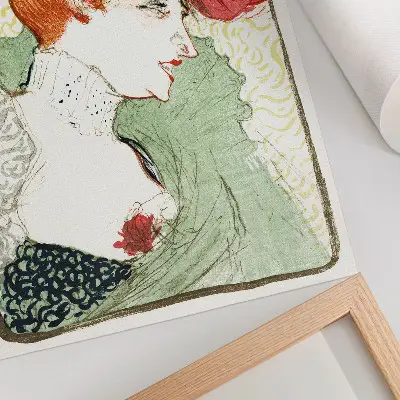 Poszter nyomtatás Henri de Toulouse–Lautrec Lender kisasszony mellszobra (1895) című alkotásának nagy felbontású nyomata